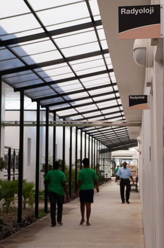 Inviting corridor at University Hospital: Photograph courtesy of Partners In Health